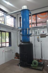 Mini dairy plant boiler inside